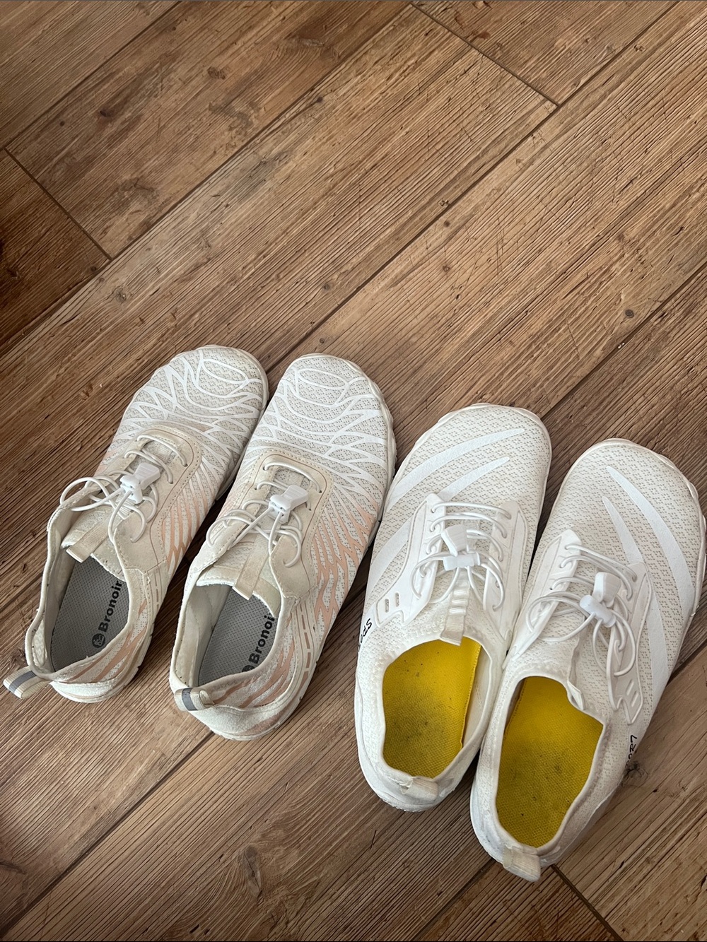 2/$30 Bronoir/Sport  Men’s White Grounding Barefoot Slip-On Sneakers/Water Shoes